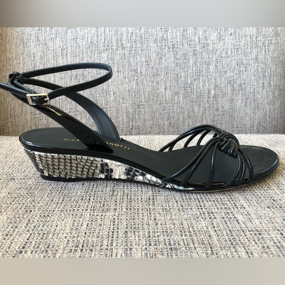 Brand new, never worn Giuseppe Zanotti wedge sandals in Italian shoe size 37.5 - Picture 2 of 16